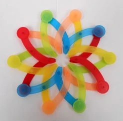 Mardi Gras Spot Multicolor Collapsible Frisbee (Each) Toys