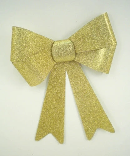 Sale Gold Glittered Bow 8" X 11" (Each) Party Supplies 3 Sale Gold Glittered Bow 8" X 11" (Each) Party Supplies