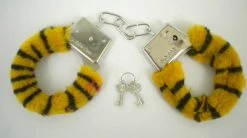 Mardi Gras Spot Tiger Handcuffs With Keys (Each)