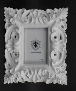 Sale White Fleur De Lis Picture Frame 4" X 6" (Each)