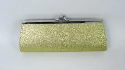 Sale Gold Glitter Clutch Purse 8" X 3" With Chain (Each)
