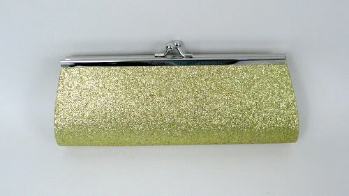 Sale Gold Glitter Clutch Purse 8" X 3" With Chain (Each) 4 Sale Gold Glitter Clutch Purse 8" X 3" With Chain (Each)