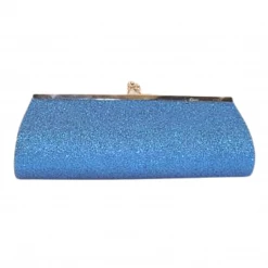 Sale Royal Blue Glitter Clutch Purse 8" X 3" With Chain (Each) Novelties