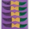 Plush Appeal, LLC Purple, Green And Yellow Mustache (Pack Of 6)