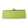 Sale Neon Yellow Glitter Clutch Purse 8" X 3" With Chain (Each)
