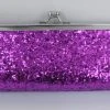 Sale Purple Metallic Glitter Clutch Purse 8" X 3" With Chain (Each) 2 Sale Purple Metallic Glitter Clutch Purse 8" X 3" With Chain (Each)