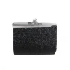 Sale Novelties Small Black Glitter Coin Purse 3" X 2.5" (Each)