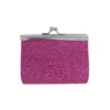 Sale Novelties Small Hot Pink Glitter Coin Purse 3" X 2.5" (Each)