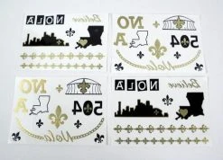 Sale Party Supplies NOLA Themed Tattoo (Pack Of 4)