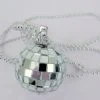 SB5791 Metallic Silver Disco Ball Necklace 1.5" (Each) Beads 2 SB5791 Metallic Silver Disco Ball Necklace 1.5" (Each) Beads