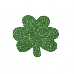 Sale Green Shamrock Glitter Sticker (Each) Party Supplies