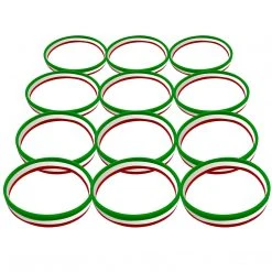 Mardi Gras Spot Beads Red White And Green Bracelet