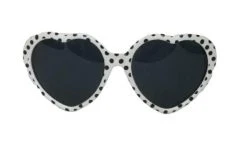 Sale White Heart Shaped Sunglasses (Each) Novelties