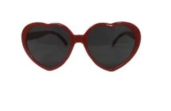 Mardi Gras Spot Novelties Red Heart Shaped Sunglasses (Each)