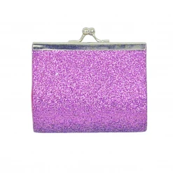 Sale Novelties Small Purple Glitter Coin Purse 3" X 2.5" (Each)