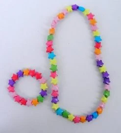 Sale Necklace/Bracelet Stars Multicolor