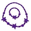 Sale Necklace And Bracelet Purple Star Set