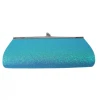 Sale Neon Blue Glitter Clutch Purse 8" X 3" With Chain (Each) Novelties