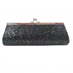 Sale Rainbow Glitter Clutch Purse 8" X 3" With Chain (Each) Novelties