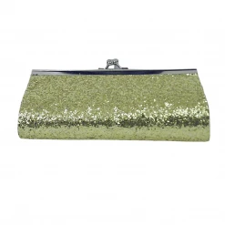 Sale Novelties Gold Metallic Clutch Purse 8" X 3" With Chain (Each)