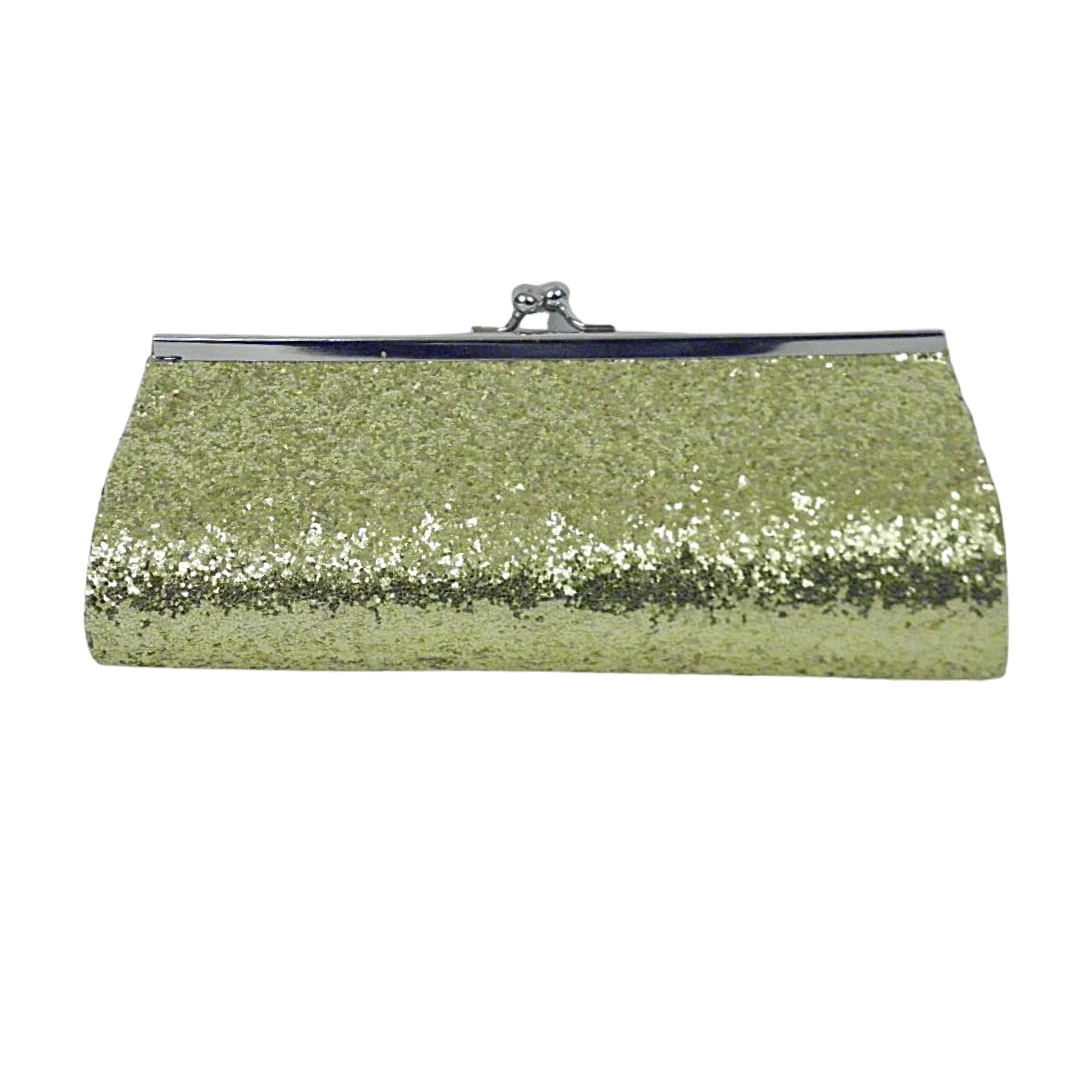 Sale Novelties Gold Metallic Clutch Purse 8" X 3" With Chain (Each) 3 Sale Novelties Gold Metallic Clutch Purse 8" X 3" With Chain (Each)