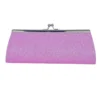Sale Novelties Neon Hot Light Pink Glitter Clutch Purse 8" X 3" With Chain (Each)