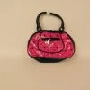 Sale Hot Pink And Black Vinyl Handbag With Black Handle (Each)
