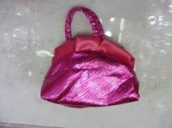 Sale Novelties Hot Pink Striped Purse (Pack Of 6) - Closeout