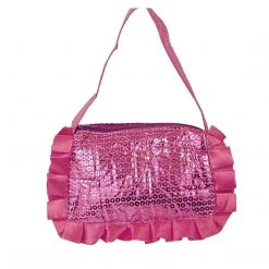 Sale Hot Pink Sequin Purse With Ruffles (Dozen) - Closeout Novelties