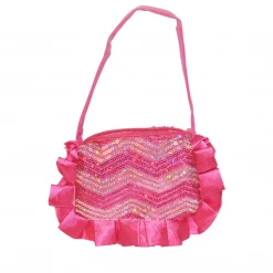 Sale Small Hot Pink Chevron Striped Sequin Purse (Dozen) - Closeout