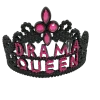 Sale Black And Hot Pink Drama Queen Tiara (Each)