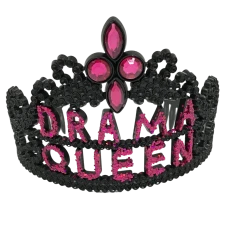 Sale Black And Hot Pink Drama Queen Tiara (Each)