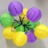 Sale Light-Ups Purple, Green And Gold Round Paper Lantern String Of 10 Lights (Each) 1 Sale Light-Ups Purple, Green And Gold Round Paper Lantern String Of 10 Lights (Each)