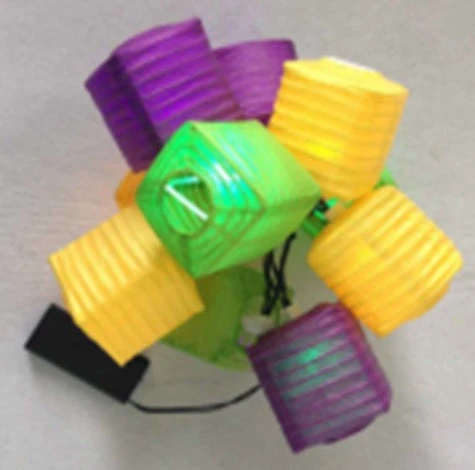 Sale Purple, Green And Gold Square Paper Lantern String Of 10 Lights (Each) Light-Ups 3 Sale Purple, Green And Gold Square Paper Lantern String Of 10 Lights (Each) Light-Ups