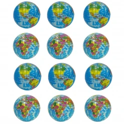 Mardi Gras Spot Globe Foam Ball 4" (Dozen) Toys
