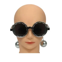 Mardi Gras Spot Metallic Silver Disco Balls Sunglasses (Each) Novelties 4 Mardi Gras Spot Metallic Silver Disco Balls Sunglasses (Each) Novelties