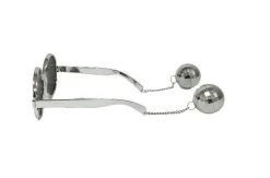 Mardi Gras Spot Metallic Silver Disco Balls Sunglasses (Each) Novelties