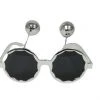 Mardi Gras Spot Metallic Silver Disco Balls Sunglasses (Each) Novelties