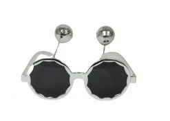 Mardi Gras Spot Metallic Silver Disco Balls Sunglasses (Each) Novelties