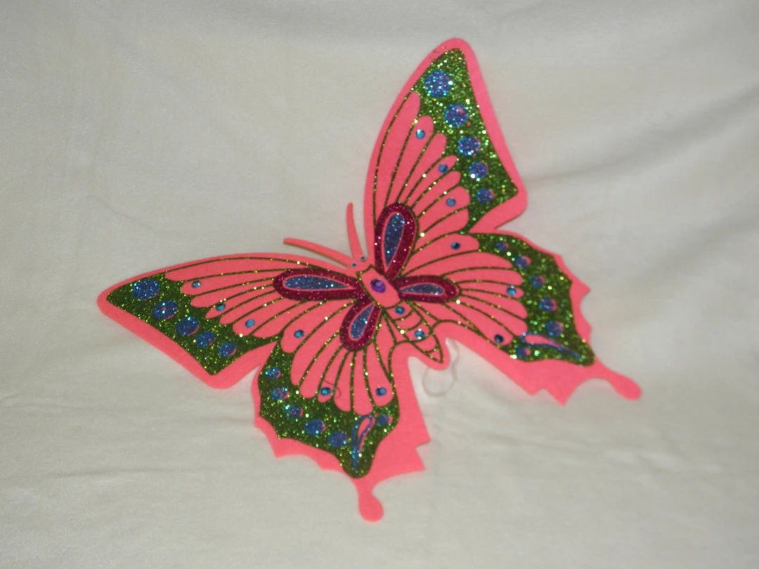 Plush Appeal, LLC Party Supplies Pink Felt Glittered Butterfly Wings (Each) 3 Plush Appeal, LLC Party Supplies Pink Felt Glittered Butterfly Wings (Each)