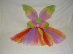 Sale Party Supplies Rainbow Fairy Tutu And Wings Set (Each)