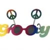 Mardi Gras Spot Groovy Sunglasses With Peace Signs (Each) Novelties