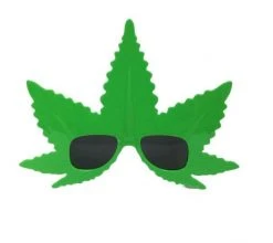 Mardi Gras Spot Weed Sunglasses (Each) Novelties