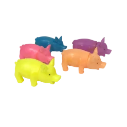 Sale 3.5" Squealing Neon Pig - Assorted Colors (Pack Of 5)