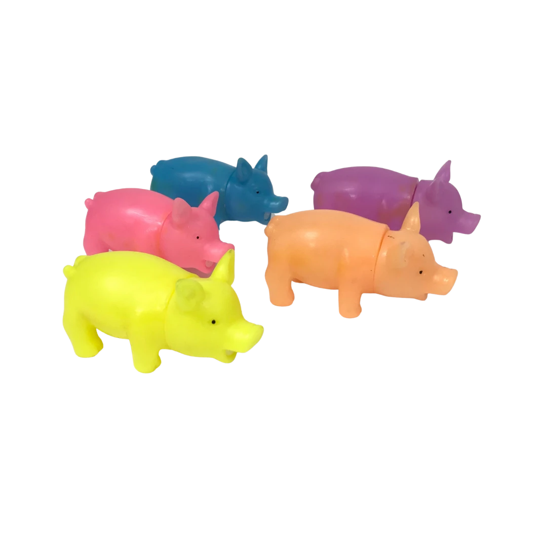 Sale 3.5" Squealing Neon Pig - Assorted Colors (Pack Of 5) 4 Sale 3.5" Squealing Neon Pig - Assorted Colors (Pack Of 5)
