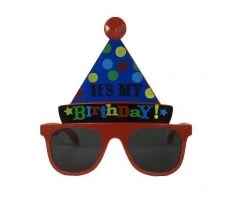 Sale Novelties Happy Birthday Hat Sunglasses (Each)