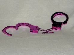 Mardi Gras Spot Hot Pink Handcuffs (Dozen) Toys