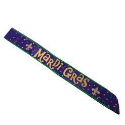 Plush Appeal, LLC Party Supplies Mardi Gras Sash (Each)