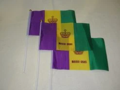Mardi Gras Spot Novelties Mardi Gras Flag 5.5" X 8" (Dozen)