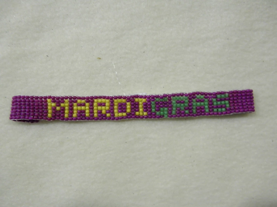 Sale Beaded Mardi Gras Bracelet (Each) Gifts & Apparel 3 Sale Beaded Mardi Gras Bracelet (Each) Gifts & Apparel